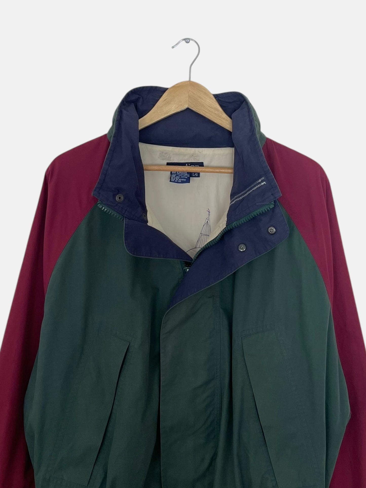 90's Nautica Embroidered Vintage Hooded Jacket Size L