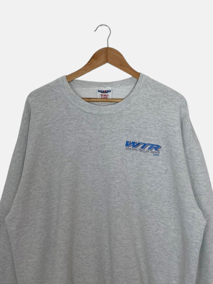 90's Western Trailer Repair Embroidered Vintage Sweatshirt Size L