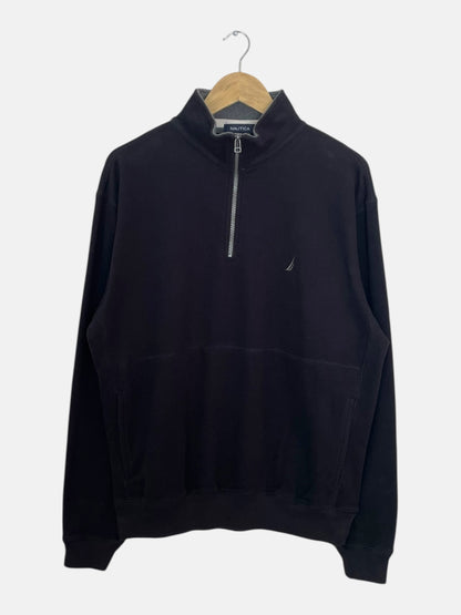 90's Nautica Embroidered Vintage Quarter-zip Sweatshirt Size L