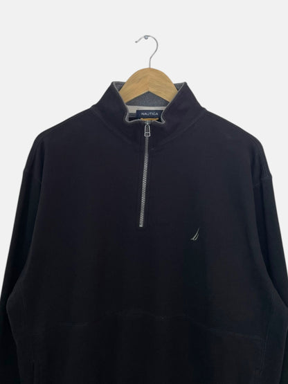 90's Nautica Embroidered Vintage Quarter-zip Sweatshirt Size L