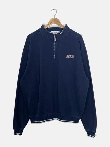 90's Carnival Embroidered Vintage Quarter-zip Sweatshirt Size XL