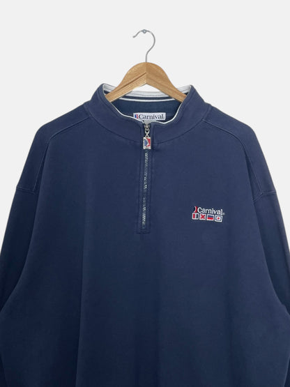 90's Carnival Embroidered Vintage Quarter-zip Sweatshirt Size XL