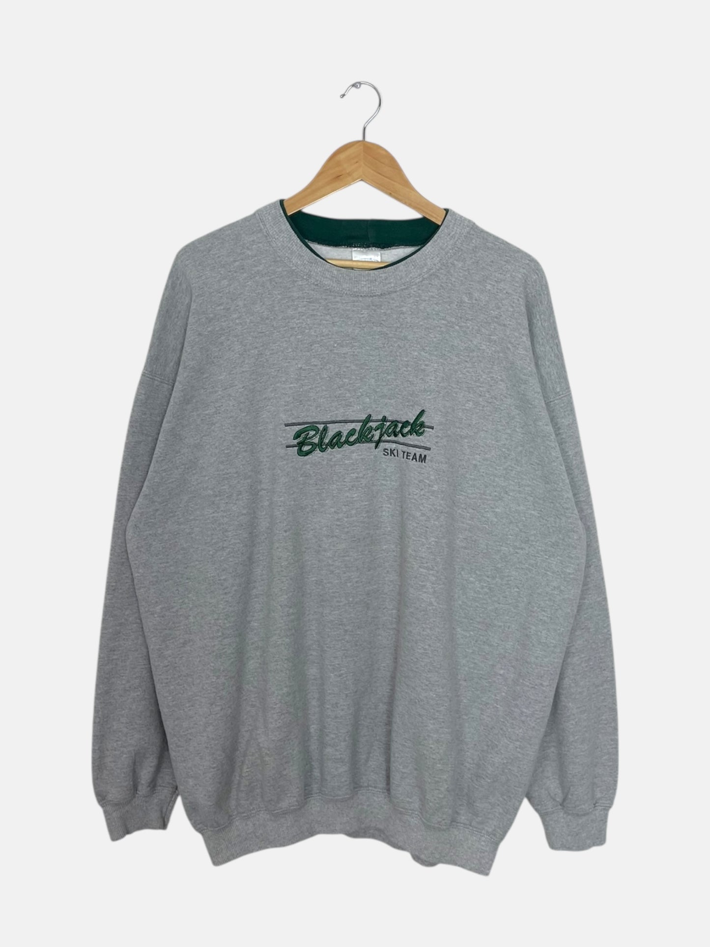 90's Blackjack Ski Team Embroidered Vintage Sweatshirt Size 2XL