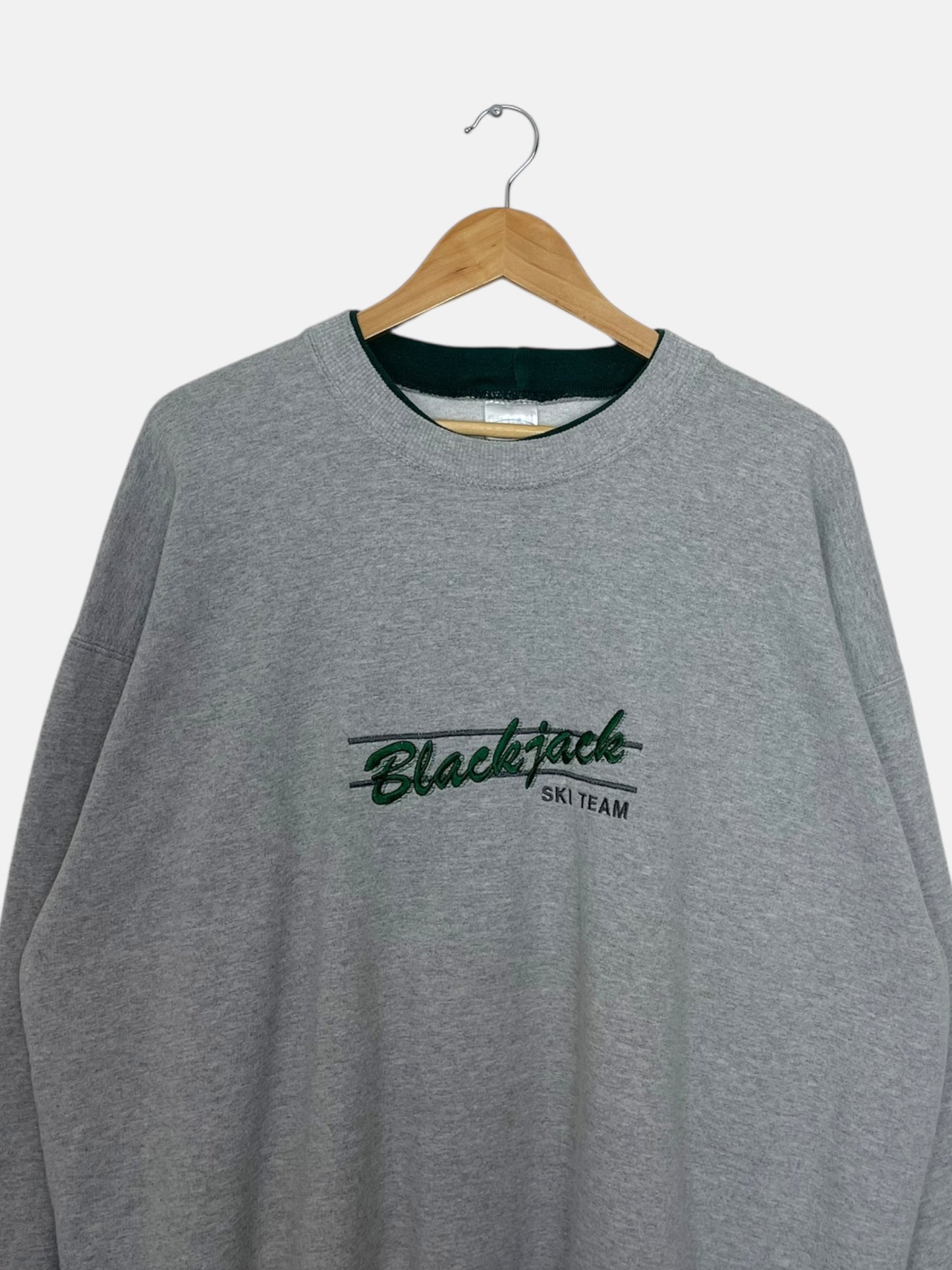 90's Blackjack Ski Team Embroidered Vintage Sweatshirt Size 2XL