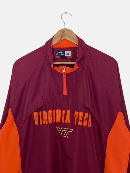 90's Virginia Tech Embroidered Vintage Pull-over Jacket Size 2XL