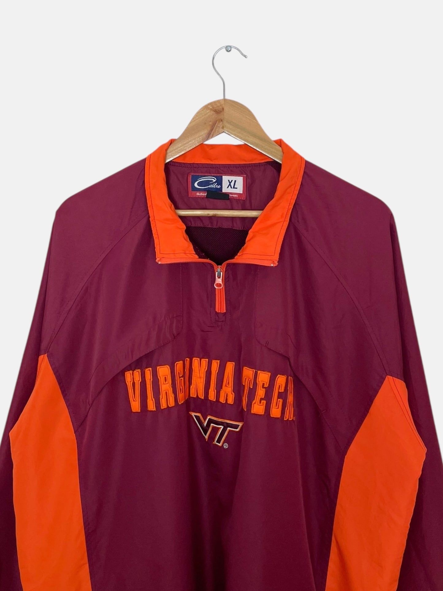 90's Virginia Tech Embroidered Vintage Pull-over Jacket Size 2XL