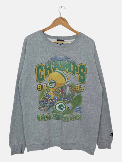 90's Starter Green Bay Packers NFC Champs Vintage Sweatshirt Size L-XL