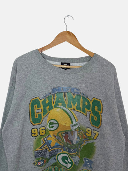 90's Starter Green Bay Packers NFC Champs Vintage Sweatshirt Size L-XL