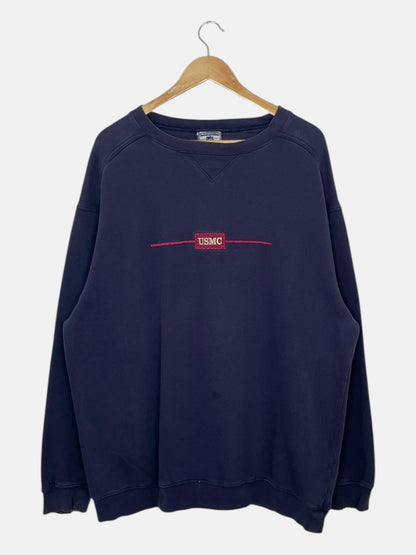 90's USMC Embroidered Vintage Sweatshirt Size XL