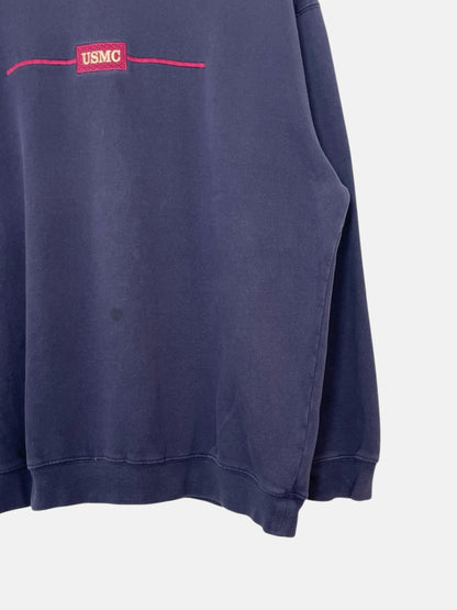 90's USMC Embroidered Vintage Sweatshirt Size XL