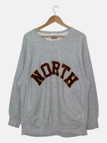 90's North Embroidered Vintage Sweatshirt Size XL-2XL