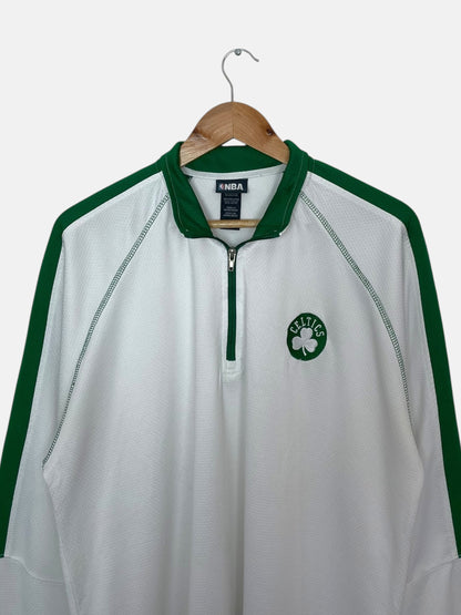 90's Celtics Embroidered Vintage Light Quarter-zip Sweatshirt Size XL