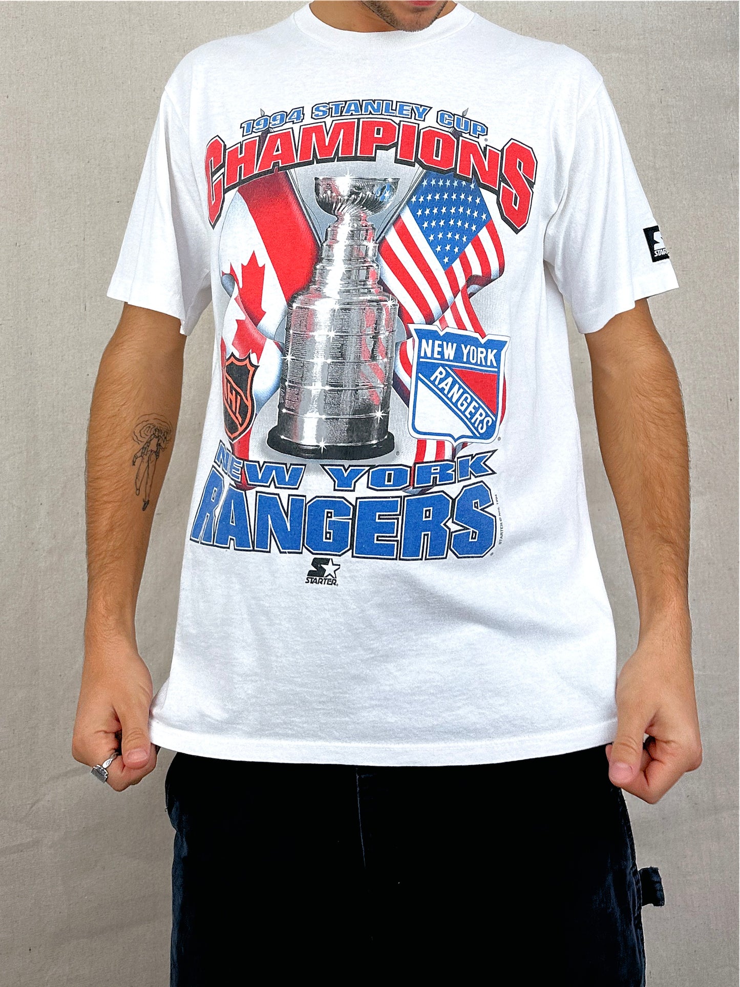 1994 New York Rangers NHL Starter USA Made Vintage T-Shirt Size 12