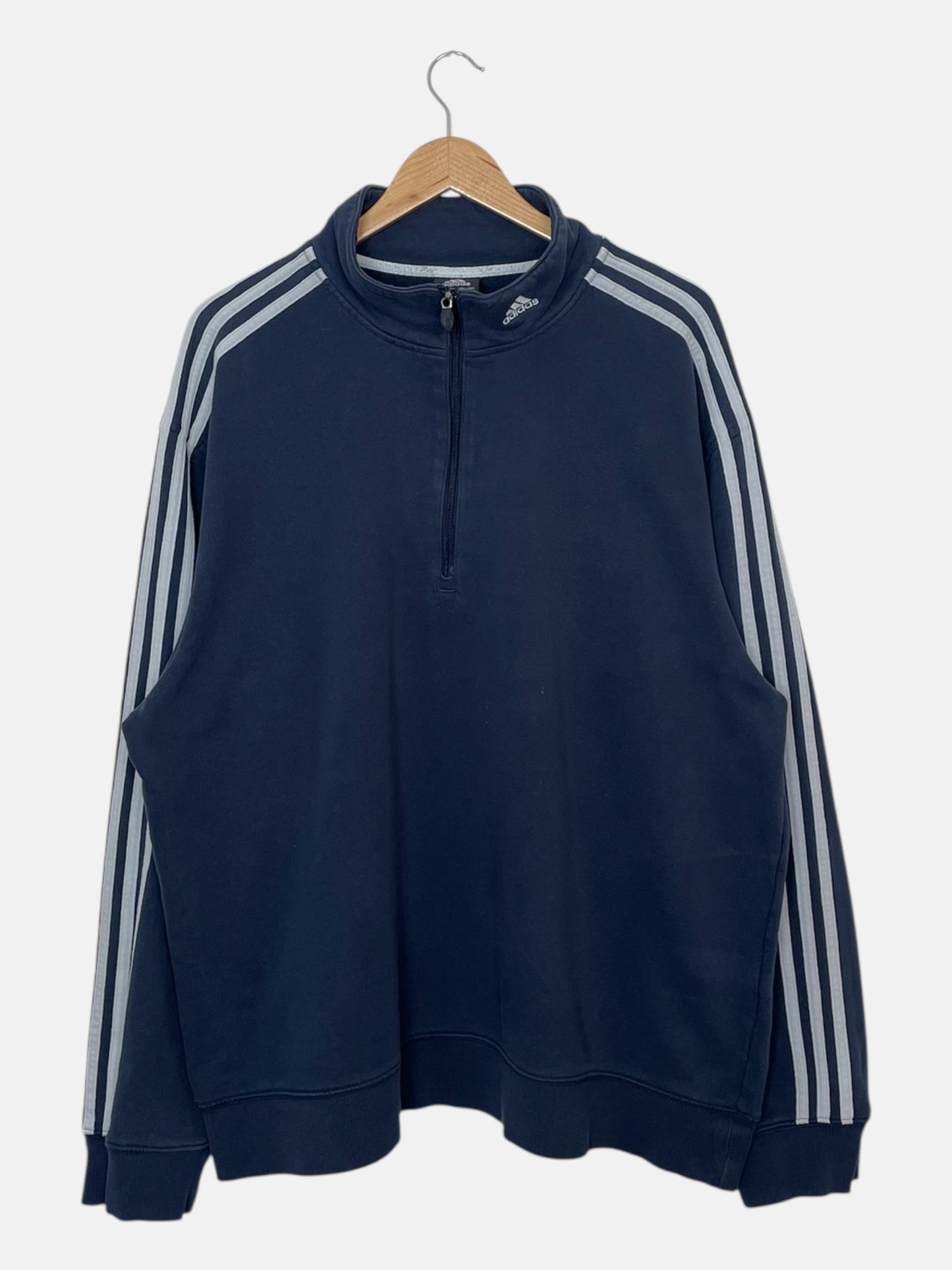 90's Adidas Embroidered Vintage Quarter-zip Sweatshirt Size 2XL