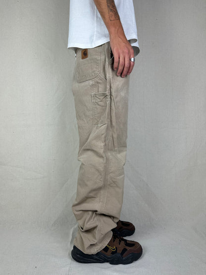 90's Carhartt Heavy Duty Vintage Carpenter Jeans Size 34x34