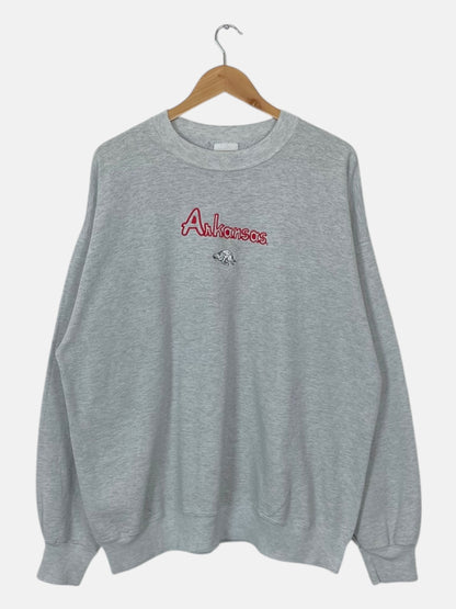 90's Arkansas Razorbacks Embroidered Vintage Sweatshirt Size 2XL