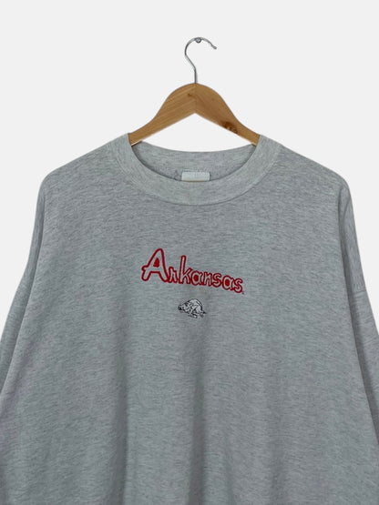 90's Arkansas Razorbacks Embroidered Vintage Sweatshirt Size 2XL
