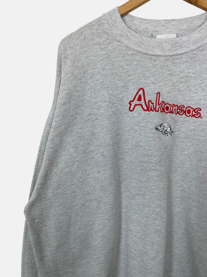 90's Arkansas Razorbacks Embroidered Vintage Sweatshirt Size 2XL