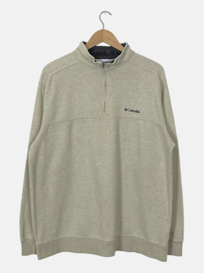 90's Columbia Embroidered Vintage Quarter-zip Sweatshirt Size XL