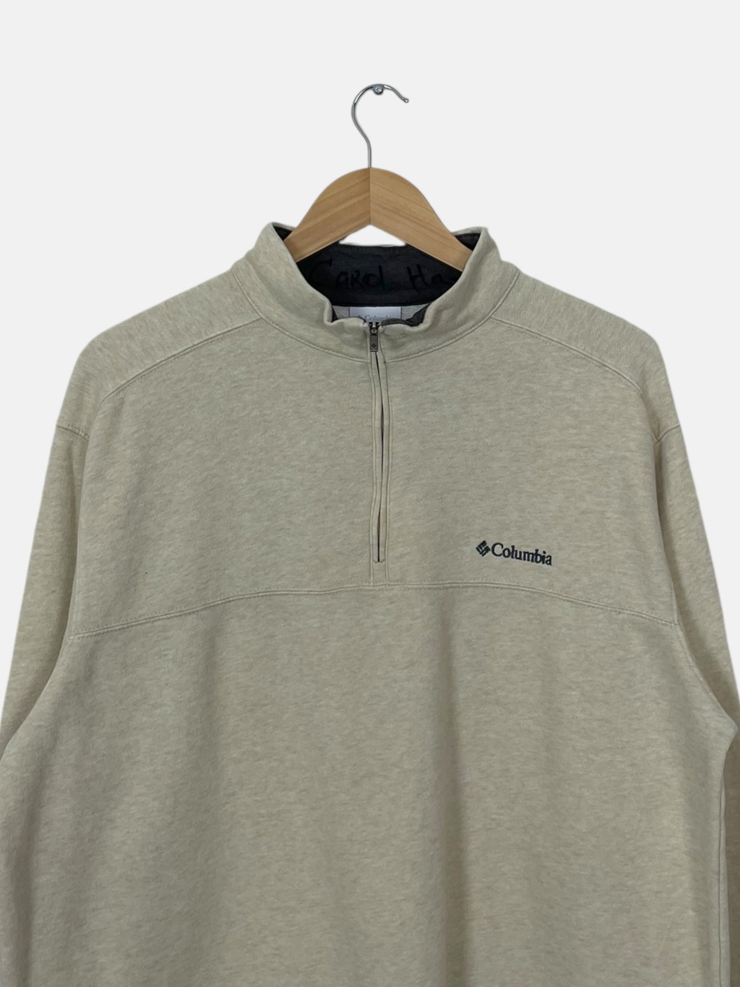 90's Columbia Embroidered Vintage Quarter-zip Sweatshirt Size XL