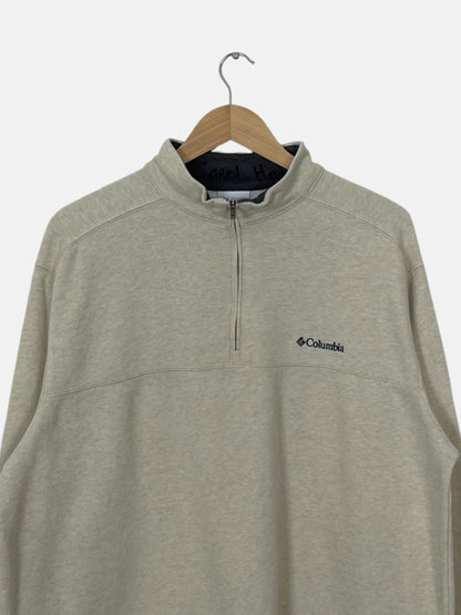 90's Columbia Embroidered Vintage Quarter-zip Sweatshirt Size XL