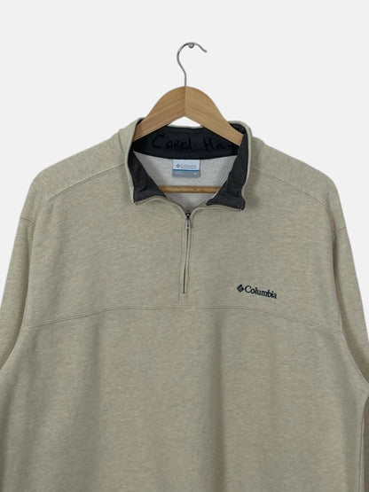 90's Columbia Embroidered Vintage Quarter-zip Sweatshirt Size XL