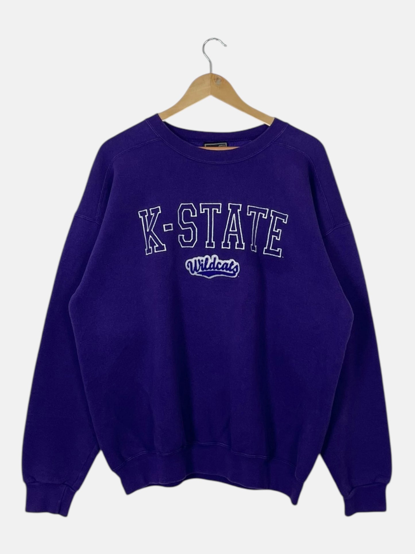 90's K-State Wildcats Embroidered Vintage Sweatshirt Size L