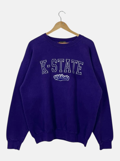 90's K-State Wildcats Embroidered Vintage Sweatshirt Size L