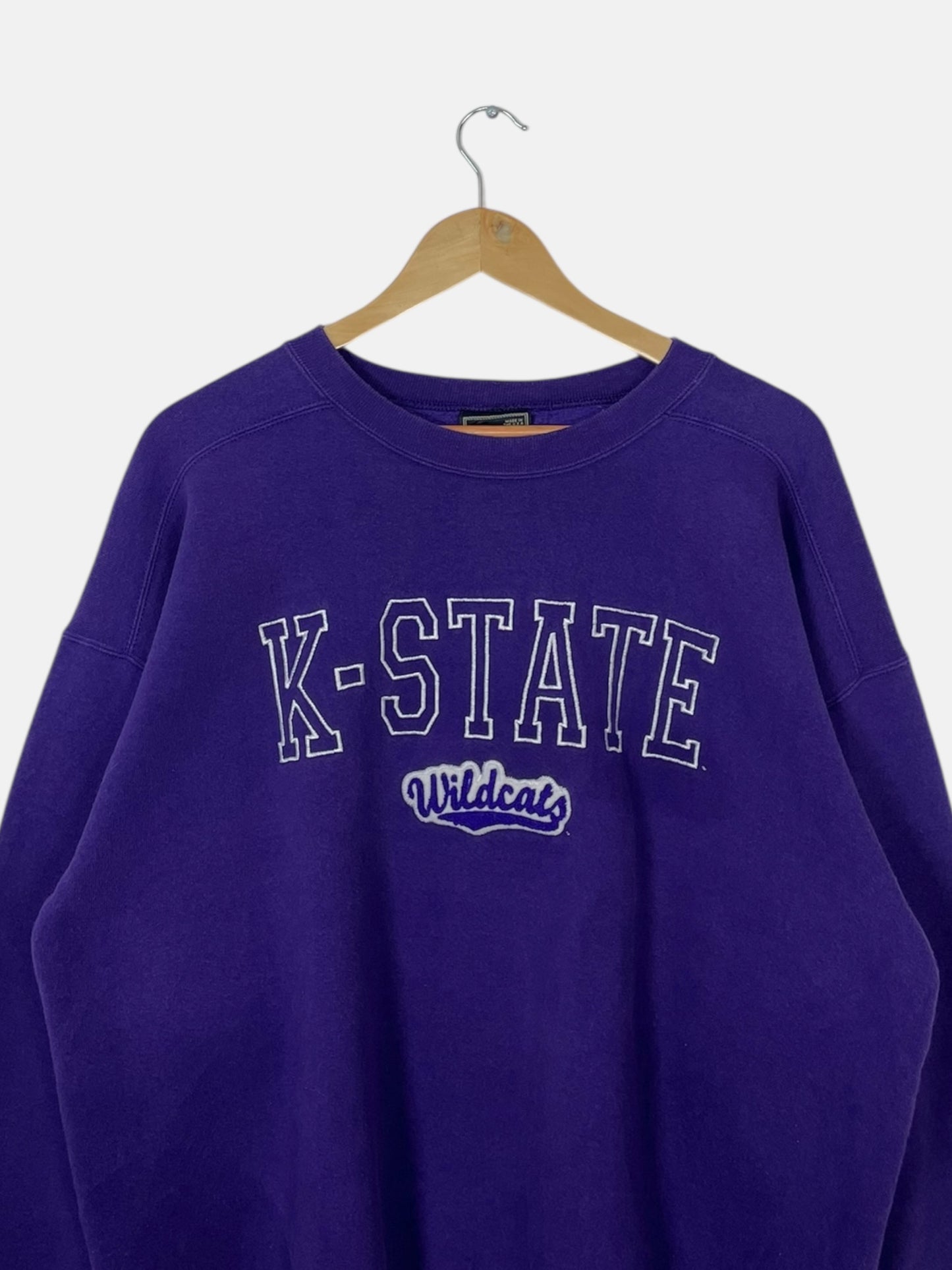 90's K-State Wildcats Embroidered Vintage Sweatshirt Size L