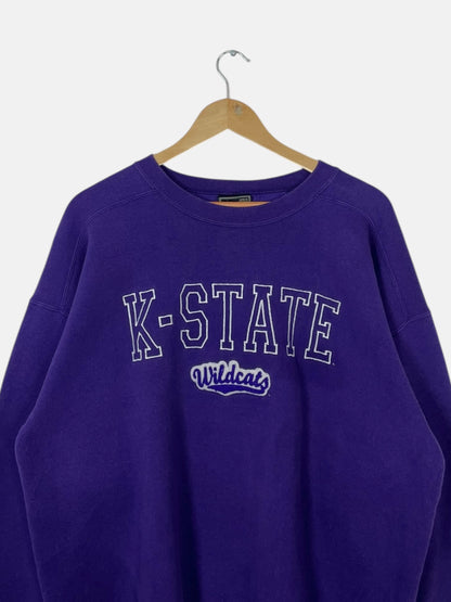 90's K-State Wildcats Embroidered Vintage Sweatshirt Size L
