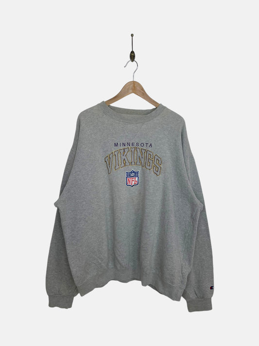 90's Minnesota Vikings Embroidered Vintage Sweatshirt Size XL-2XL