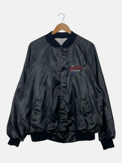 90's Chevrolet "The Heartbeat of America" Embroidered Vintage Stadium Jacket Size XL