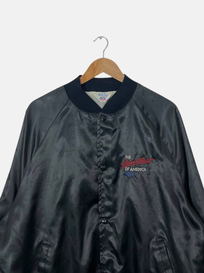 90's Chevrolet "The Heartbeat of America" Embroidered Vintage Stadium Jacket Size XL
