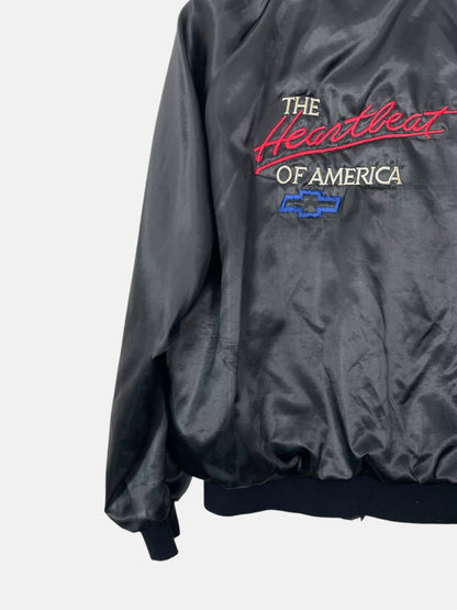 90's Chevrolet "The Heartbeat of America" Embroidered Vintage Stadium Jacket Size XL