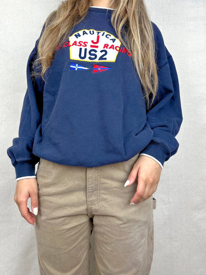 90's Nautica Racing Embroidered Vintage Sweatshirt Size 14