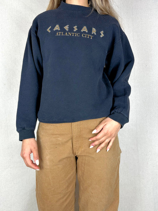 90's Caesars Atlantic City Embroidered Vintage Sweatshirt Size 6
