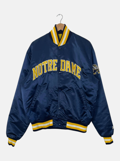 90's Starter Notre Dame Embroidered Vintage Stadium Jacket Size XL