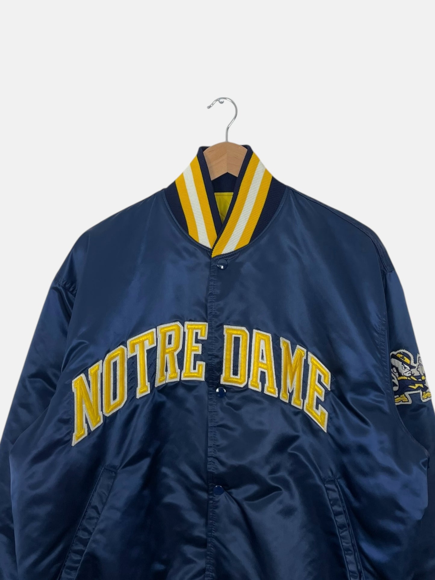 90's Starter Notre Dame Embroidered Vintage Stadium Jacket Size XL