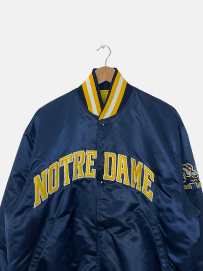 90's Starter Notre Dame Embroidered Vintage Stadium Jacket Size XL