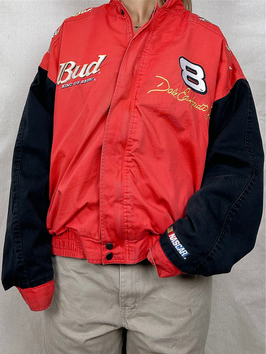 90's NASCAR Dale Earnhardt Jr Embroidered Vintage Racing Jacket Size 16