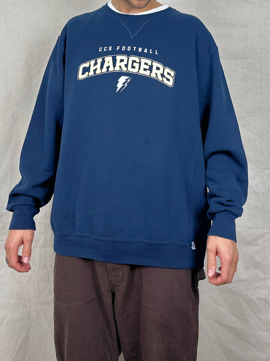 90's CSS Chargers Football Vintage Sweatshirt Size XL