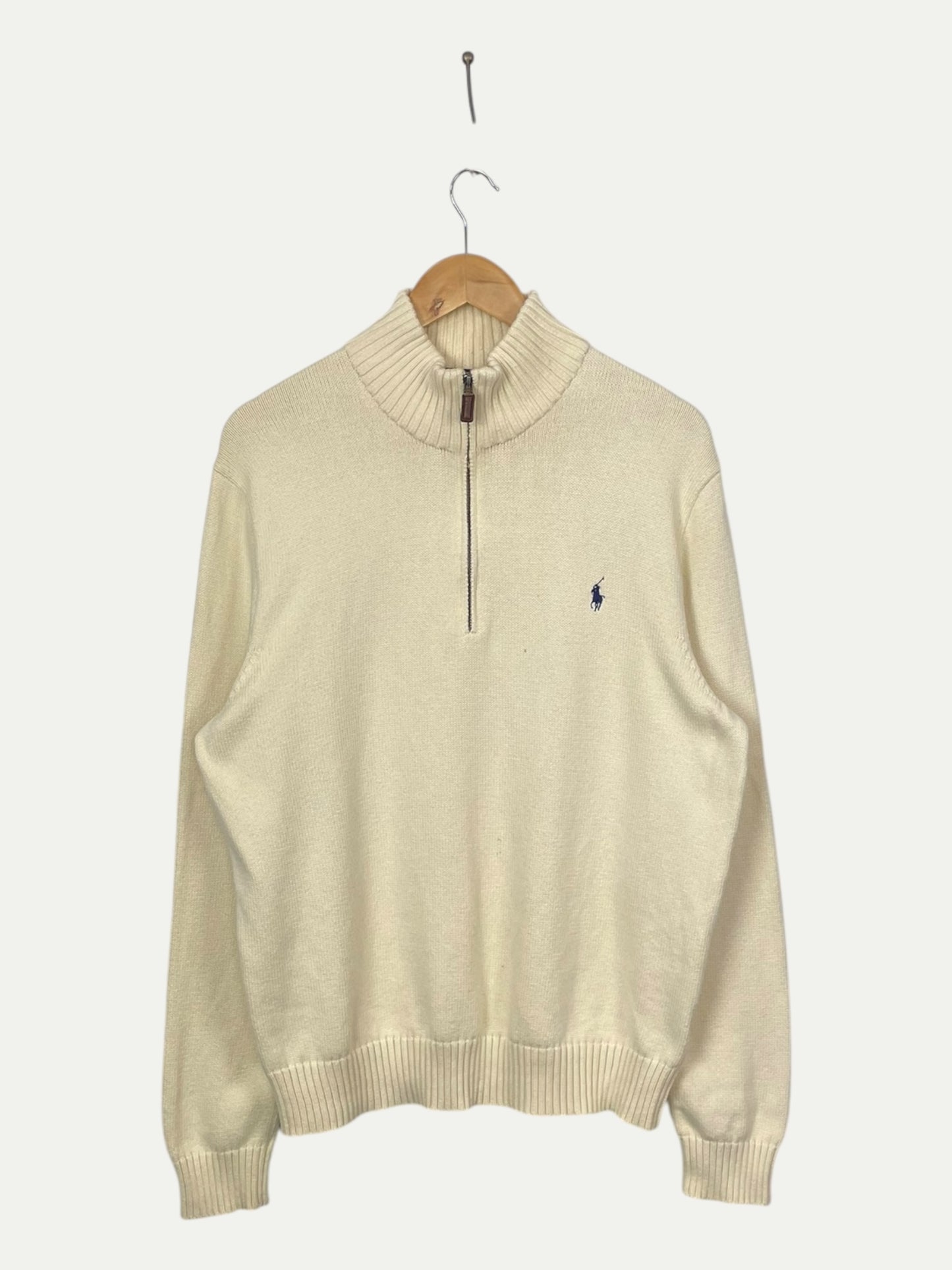 90's Ralph Lauren Embroidered Vintage Quarter-zip Sweatshirt Size M