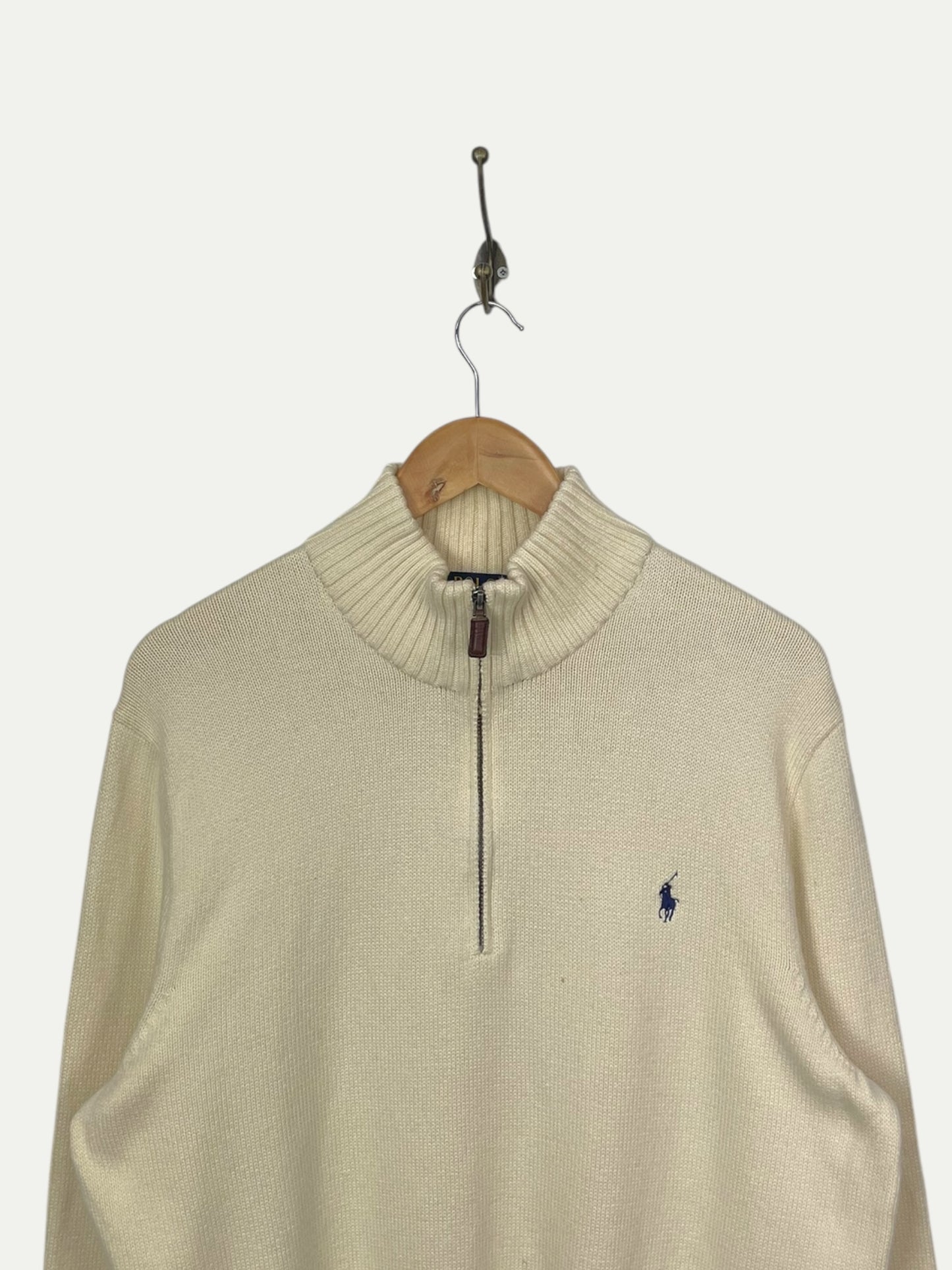 90's Ralph Lauren Embroidered Vintage Quarter-zip Sweatshirt Size M