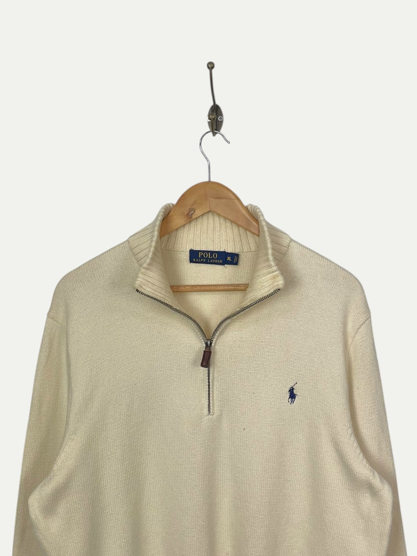 90's Ralph Lauren Embroidered Vintage Quarter-zip Sweatshirt Size M