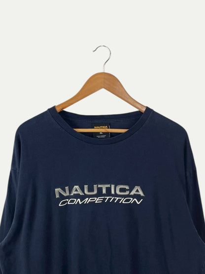 90's Nautica Competition Long-sleeve Vintage T-Shirt Size XL