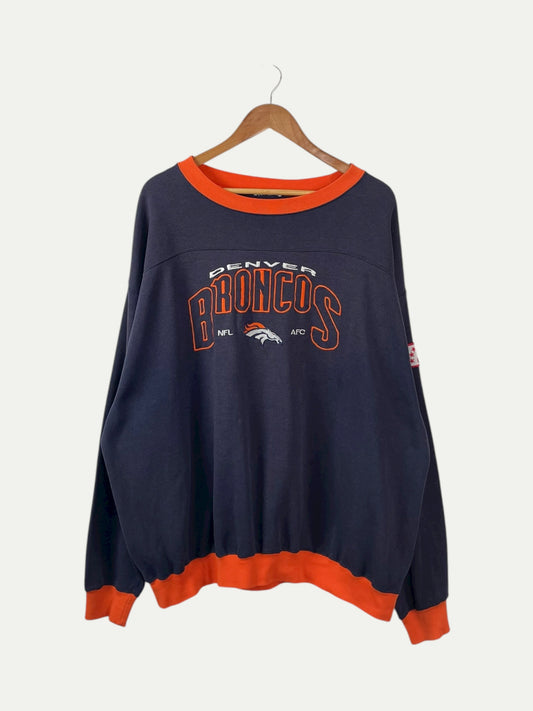 90's Denver Broncos Embroidered Vintage Sweatshirt Size 2XL