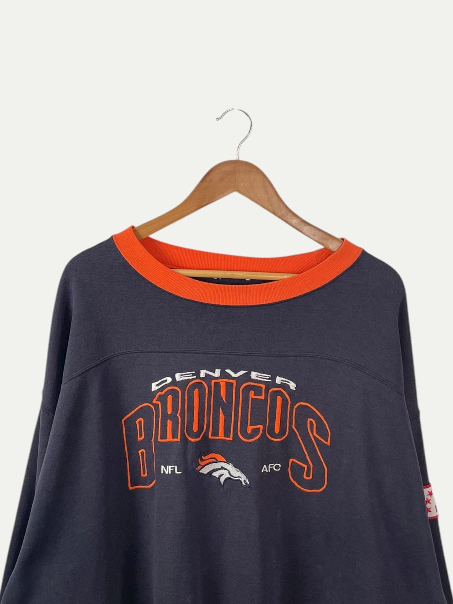 90's Denver Broncos Embroidered Vintage Sweatshirt Size 2XL