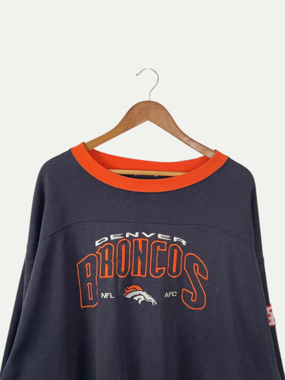 90's Denver Broncos Embroidered Vintage Sweatshirt Size 2XL
