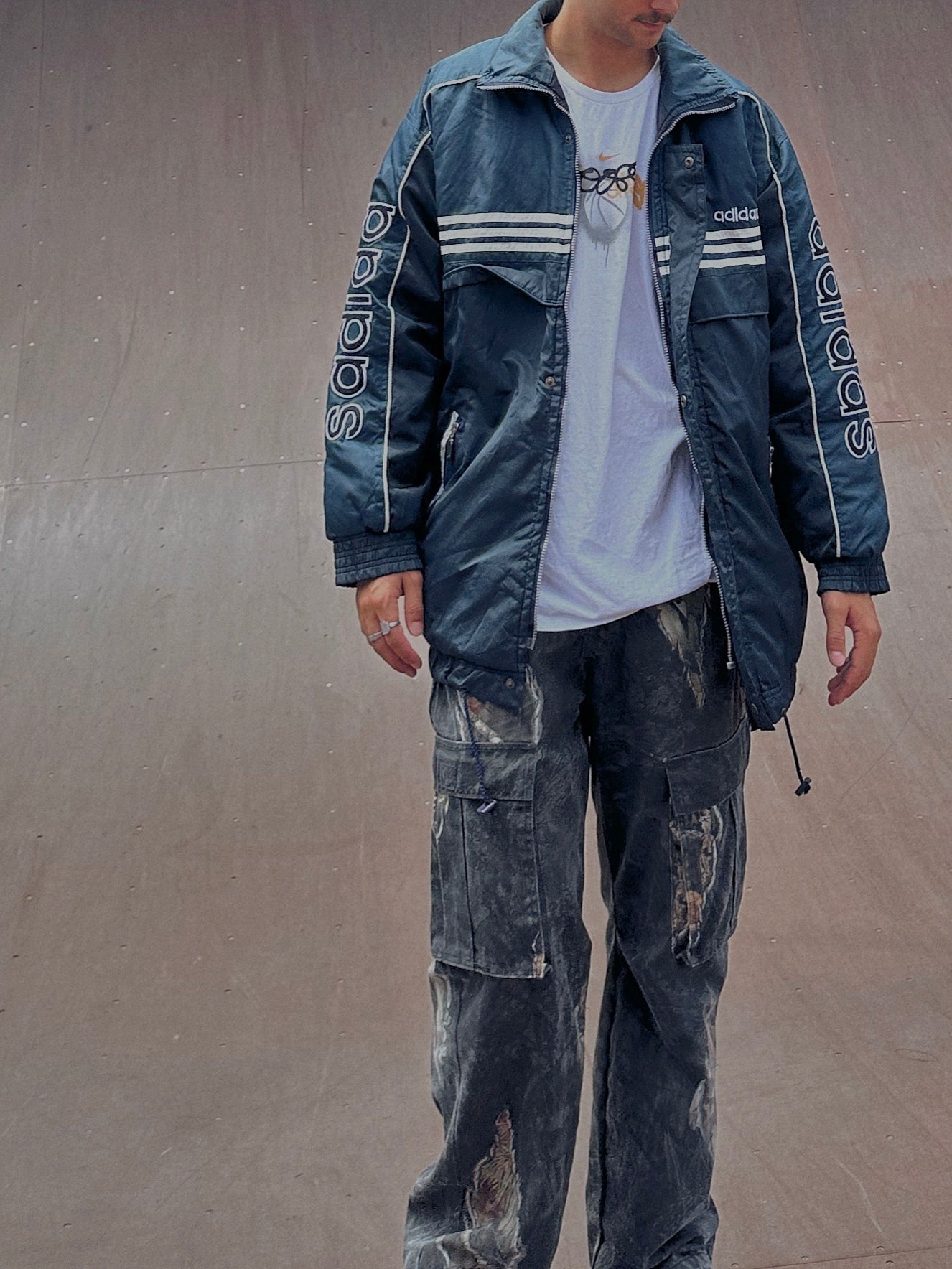 90's Adidas Embroidered Vintage Jacket Size 2-3XL