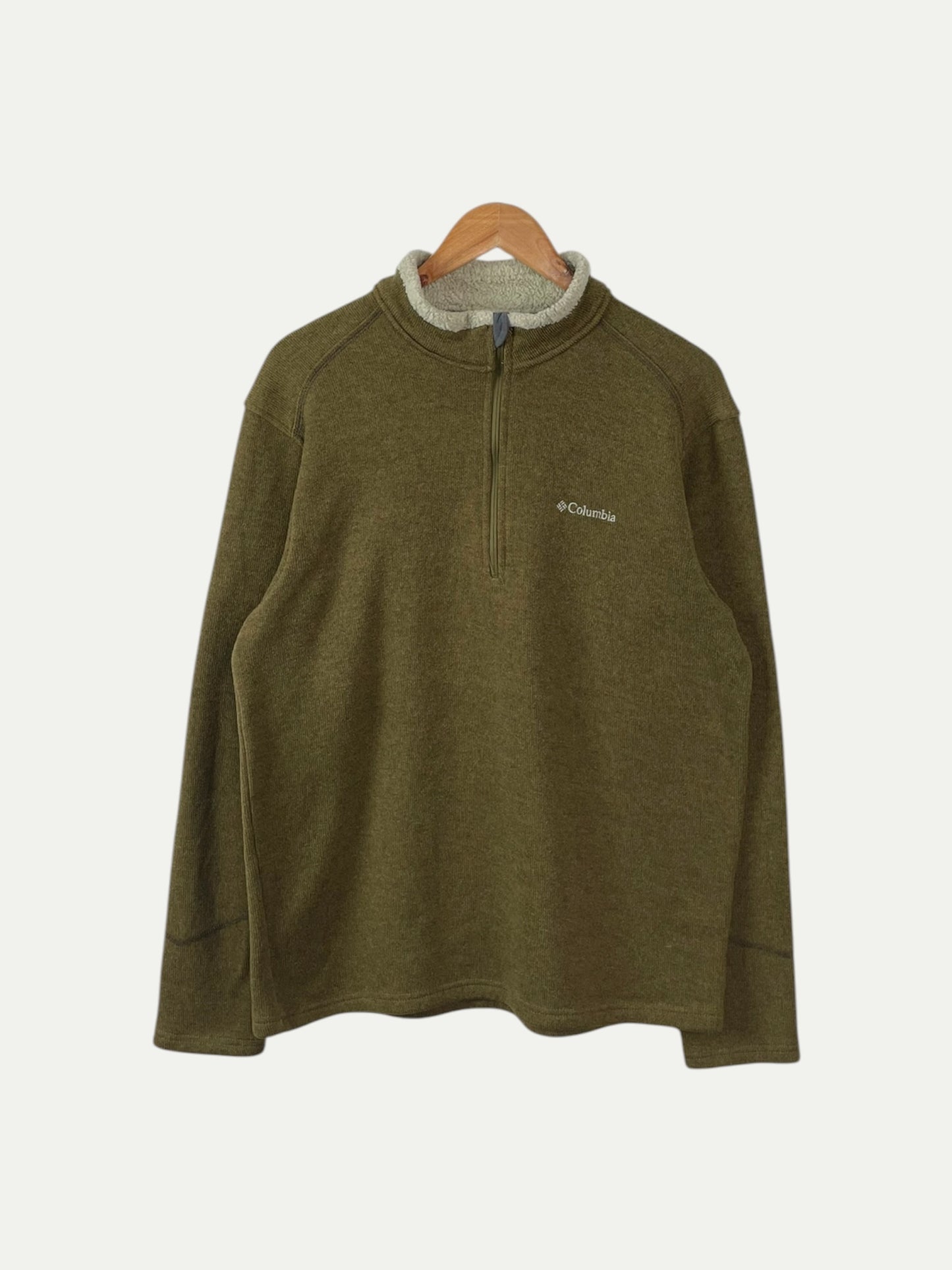 90's Columbia Embroidered Vintage Quarter-zip Sweatshirt Size L